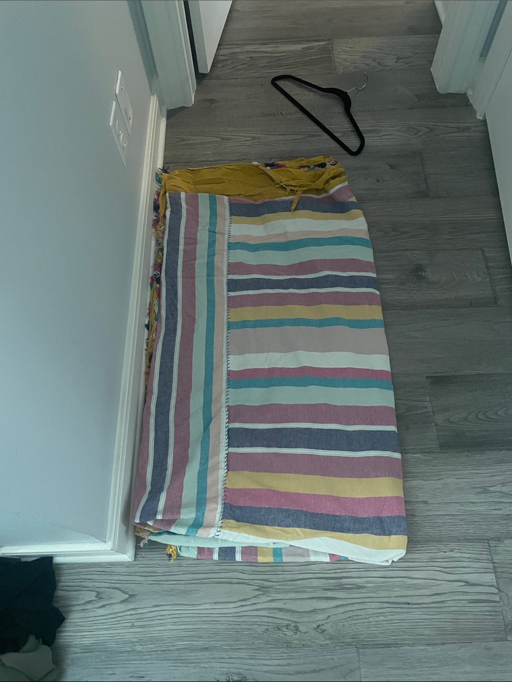 DUVET COVERStriped Multicolor Maxi Skirt - Yellow & Pastel Stripes